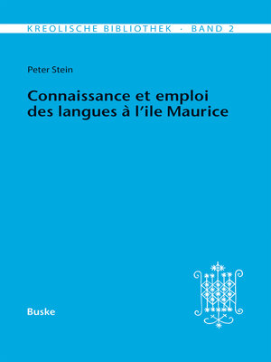 cover image of Connaissance et emploi des langues a l'Ile Maurice